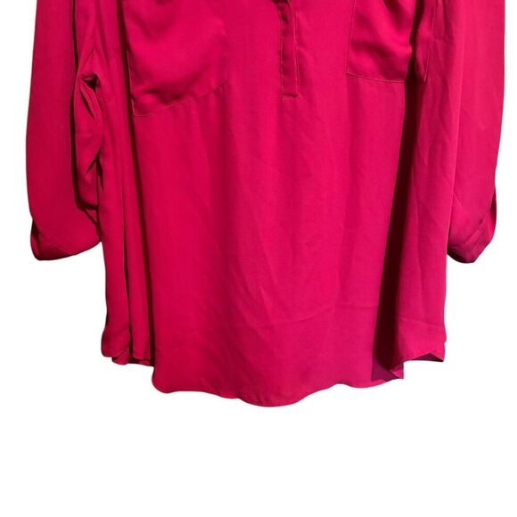 Torrid Harper Tunic Top Womens 3X Red Popover Pocket Blouse - Picture 4 of 9